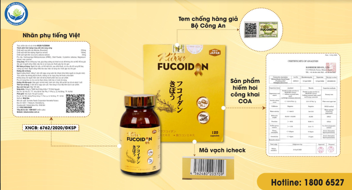 Cửa hàng Thế Giới Fucoidan trở thành đơn vị duy nhất phân phối dòng sản phẩm Kibou Fucoidan Sản phẩm Kibou Fucoidan được phân phối độc quyền bới cửa hàng Thế Giới Fucoidan