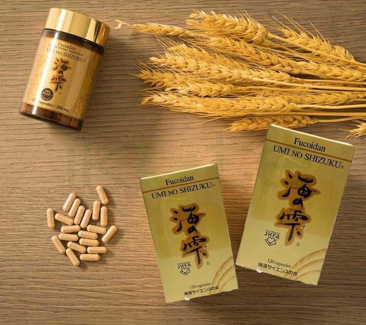 Giải mã Top "Fucoidan vàng" Nhật Bản chất lượng nhất hiện nay Fucoidan Umi No Shizuku vàng 2 thành phần