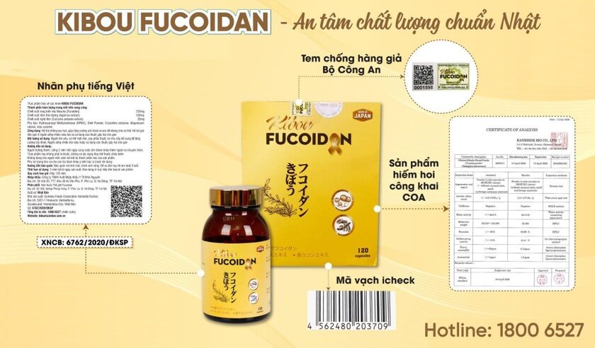 Báo Pháp luật đưa tin về Kibou Fucoidan - Bước tiến vượt bậc từ Fucoidan Thế hệ mới Đầy đủ các giấy tờ liên quan