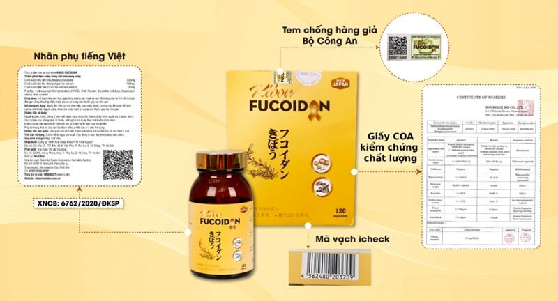 Kibou Fucoidan có đầy đủ các giấy tờ