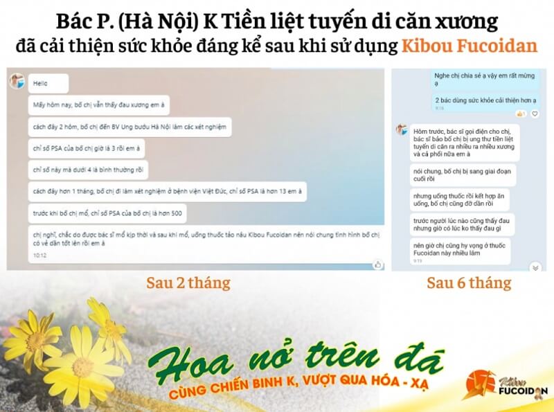 Vì sao nên dùng Kibou Fucoidan ngăn ngừa di căn? Câu chuyện của bác P. chiến binh K tiền liệt tuyến