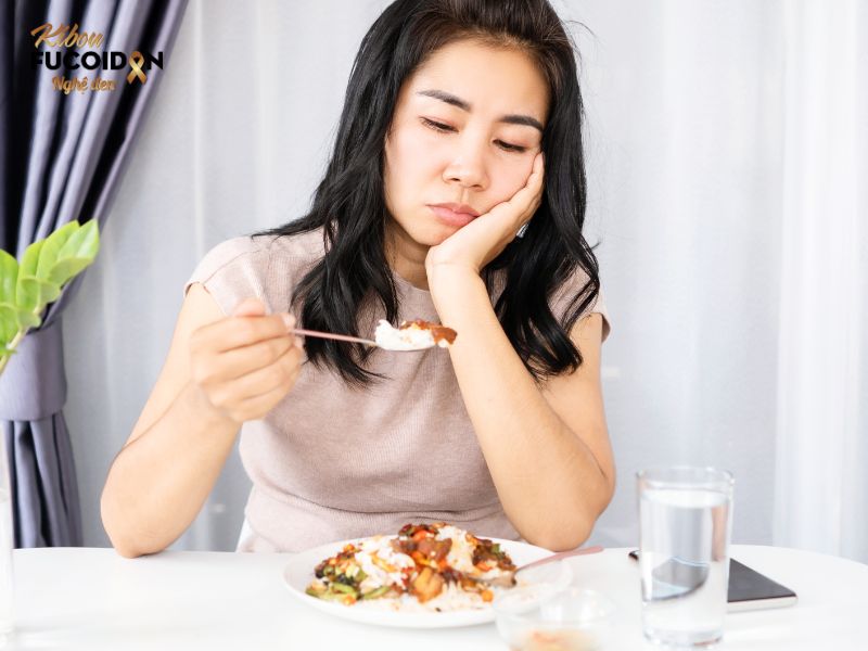 Người nhiễm vi khuẩn HP có thể cảm thấy chán ăn, không muốn ăn. Người nhiễm vi khuẩn HP có thể cảm thấy chán ăn, không muốn ăn.