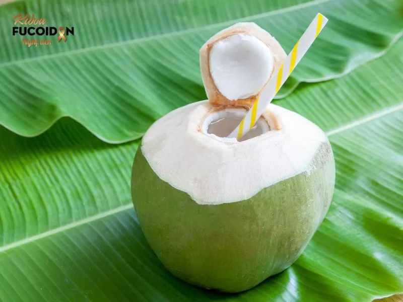 Nước dừa chứa nhiều chất xơ giúp hỗ trợ nhu động ruột, giảm táo bón