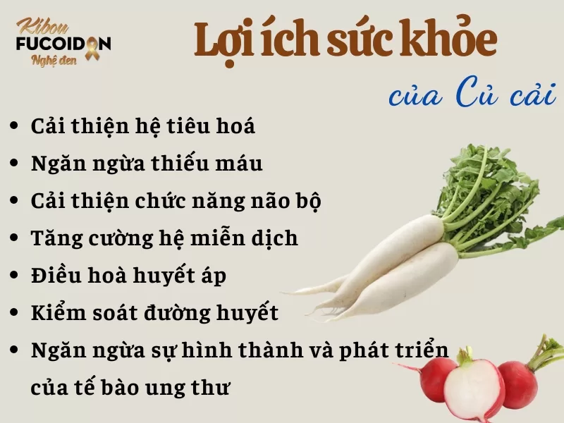 Lợi ích của củ cải đối với sức khỏe